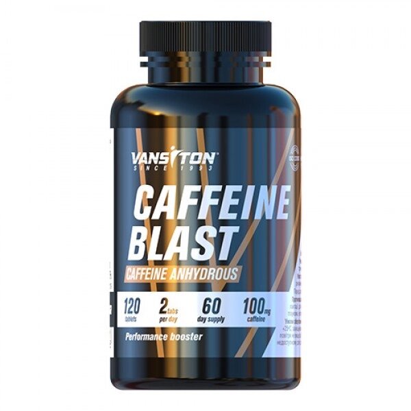 Передтренувальний комплекс Vansiton Caffeine Blast, 120 таблеток від компанії Shock km ua - фото 1
