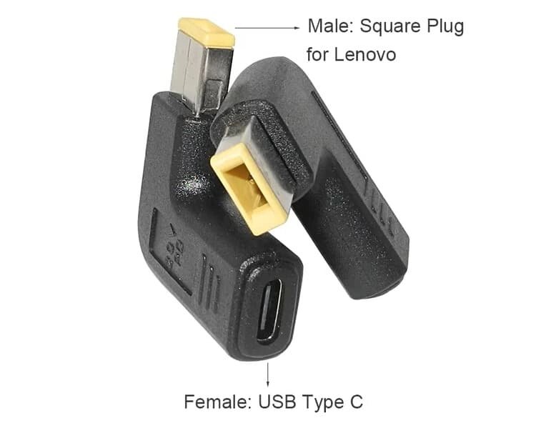 Перехідник PD (Power Delivery) тригер 20v Type-C (female) (max 5a, 100w) на Square tip 11.0x4.5mm з USB Type-C (Female)  від компанії Shock km ua - фото 1