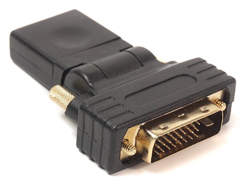 Перехідник PowerPlant HDMI AF - DVI (24 + 1) AM, 360 градусів від компанії Shock km ua - фото 1