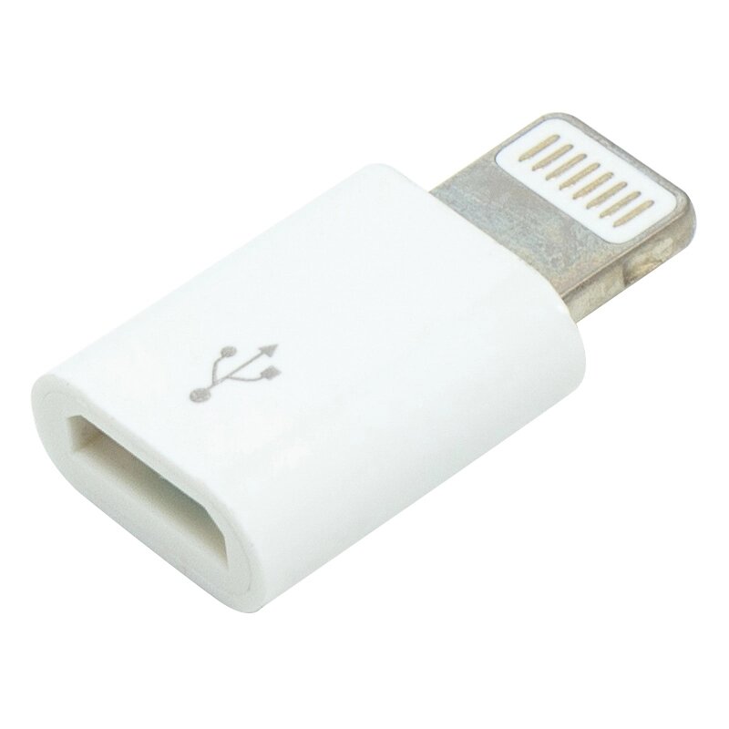 Перехідник PowerPlant micro USB (F) - Lightning (M) від компанії Shock km ua - фото 1