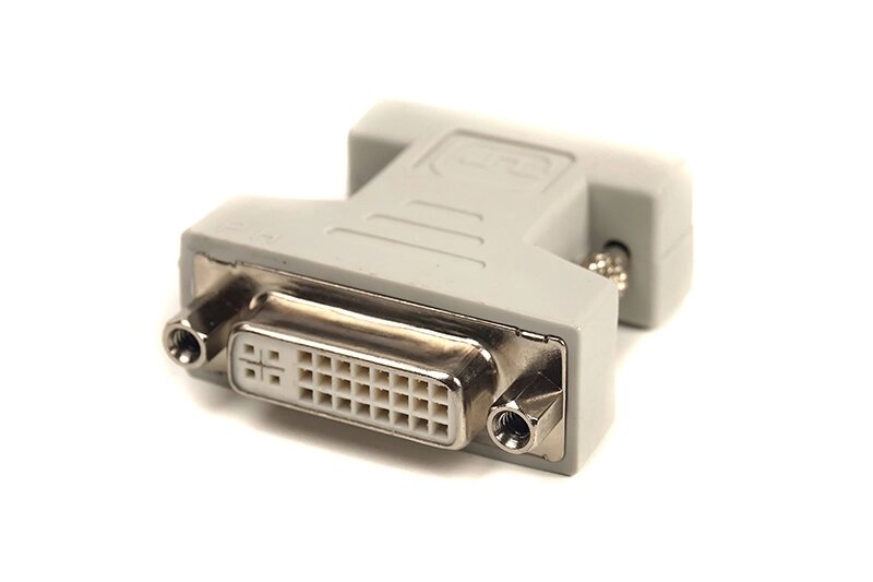 Перехідник PowerPlant VGA M - DVI F (24+5 pin) від компанії Shock km ua - фото 1