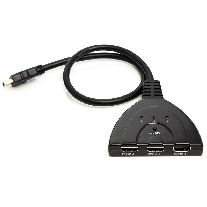 Перехідник PowerPlant з перемикачем HDMI - HDMI 3x1 від компанії Shock km ua - фото 1