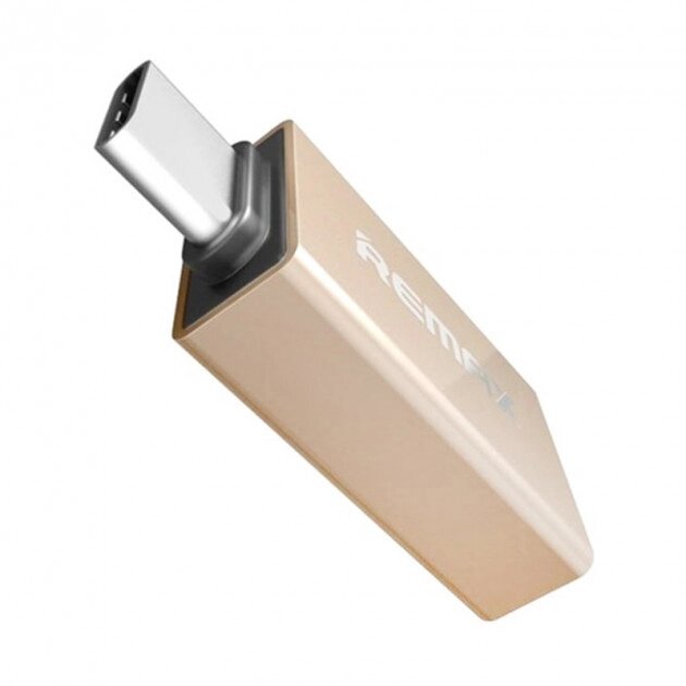 Перехідник Transcend RA-OTG1 USB (F) to Type C (M) Gold Remax 340908 від компанії Shock km ua - фото 1