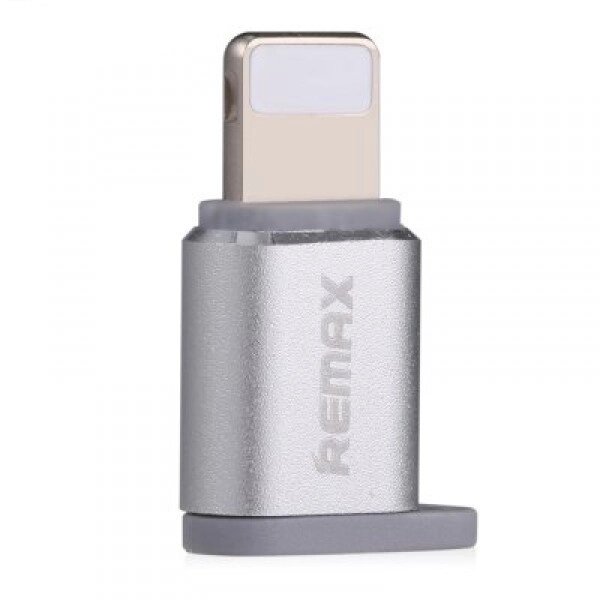 Перехідник Visual RA-USB2 microUSB (F) to Lightning (M) Silver Remax 340905 від компанії Shock km ua - фото 1