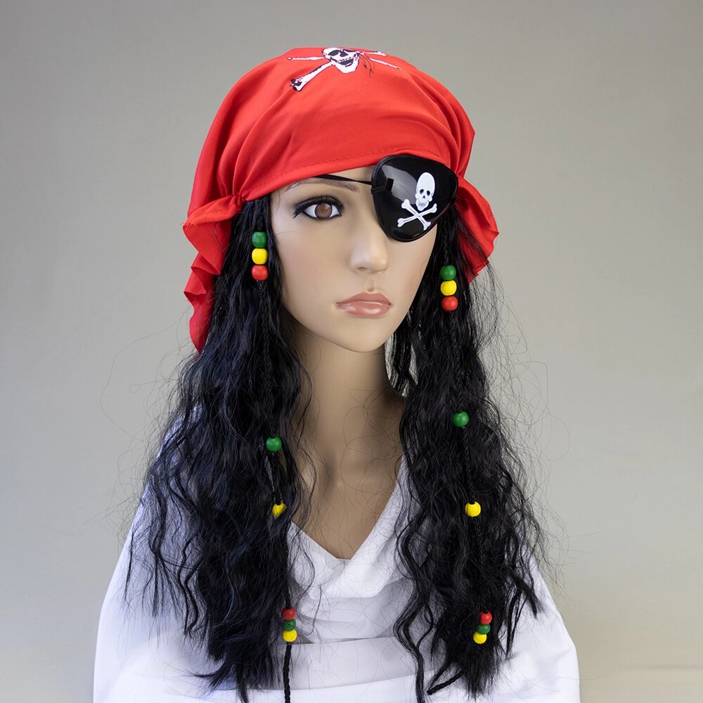 Перука Піратки з банданою (+пов'язка на око) від компанії Shock km ua - фото 1