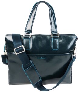 Чоловіча шкіряна сумка-портфель Dor Flinger синя DF3454624