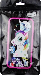 Чехол-накладка TOTO TPU Сartoon Network Case IPhone X Pink Unicorn