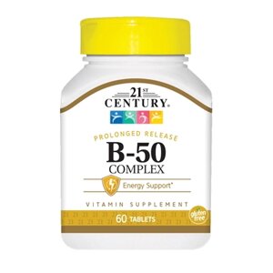 Вітаміни та мінерали 21st Century Vitamin B-50 Complex, 60 таблеток