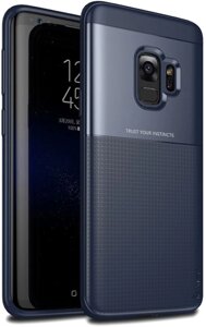 Чехол-накладка Ipaky Elegant Grid Design TPU Hybrid Case Samsung Galaxy S9 G960F Blue