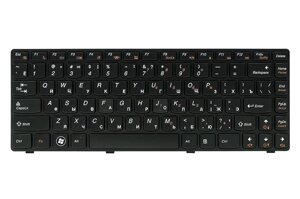 Клавiатура для ноутбука IBM/LENOVO IdeaPad G480 чорний, чорний фрейм