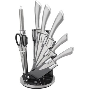 Набір ножів з нержавіючої сталі на підставці 8 пр Rainstahl RS\KN-8000-08