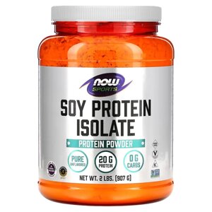 Протеїн NOW Soy Protein Isolate, 907 грам, Без смаку