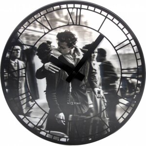 Настінний годинник 3D "Kiss me in Paris" ?39 см
