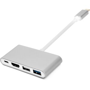 Перехідник PowerPlant Type-C (M) - 4*USB 2.0/3.0, HDMI, Type-C (F)
