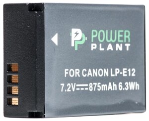 Акумулятор PowerPlant Canon LP-E12 875mAh
