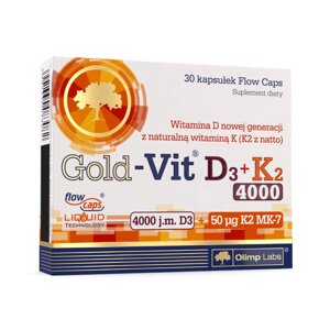 Вітаміни та мінерали Olimp Gold-Vit D3+K2 4000 UI, 30 капсул