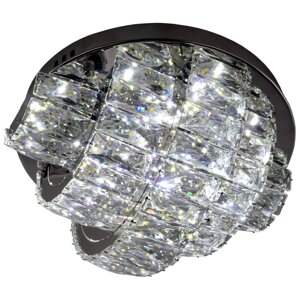 Люстра потолочная хрустальная LED с пультом C8772/350 Хром 19х35х35 см.