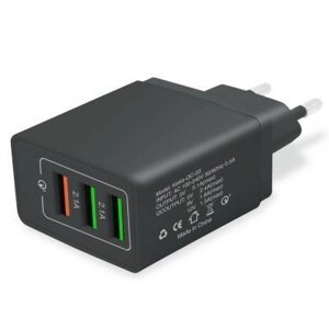 Зарядний пристрій XoKo 3 USB 5.1A QC-300-305-Black чорний