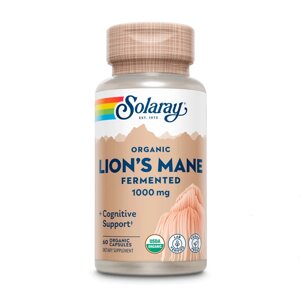 Натуральна добавка Solaray Fermented Lion's Mane Mushroom, 60 вегакапсул