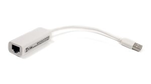 Кабель PowerPlant USB-A - Ethernet RJ45, 15cm