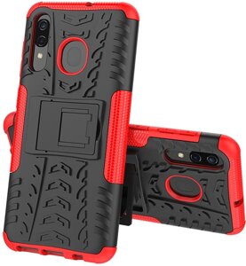 Чехол-накладка TOTO Dazzle Kickstand 2 in 1 Case Samsung Galaxy A20/A30 Red