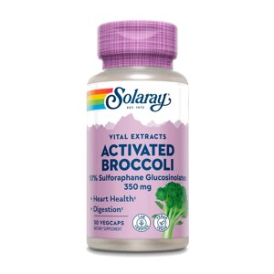 Натуральна добавка Solaray Activated Broccoli Seed Extract 350 mg, 30 вегакапсул