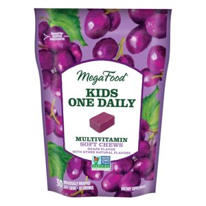 Вітаміни та мінерали MegaFood Kids One Daily Multivitamin, 30 желейок Виноград