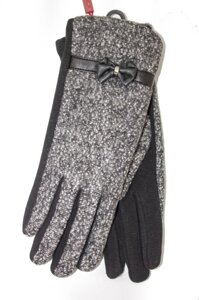 Жіночі стрейчеві рукавички Комбіновані Середні