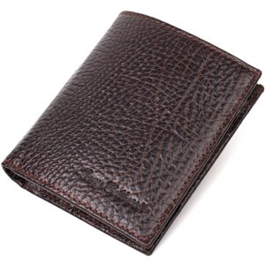 Маленький гаманець із зручним функціоналом із натуральної шкіри Tony Bellucci 22068 Коричневий