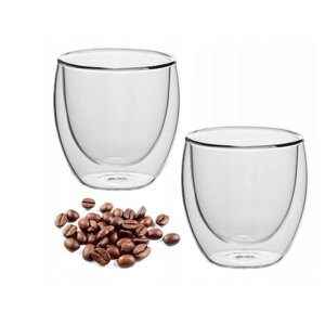 Набір високих склянок з подвійними стінками Kamille KM-9003 450 мл 2 шт