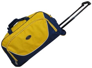 Дорожня сумка на колесах 57L Wallaby 10428-7 синя з жовтим
