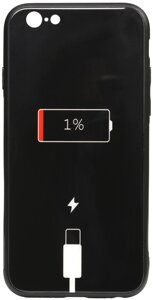 Чехол-накладка TOTO Cartoon Print Glass Case Apple iPhone 6/6s Battery Charge