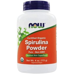 Натуральна добавка NOW Spirulina Powder Organic, 113 грам