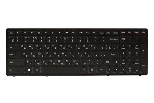 Клавiатура для ноутбука IBM/LENOVO IdeaPad Flex 15, G500s чорний, чорний фрейм