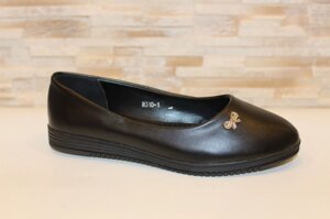 Балетки туфлі жіночі чорні Т1252