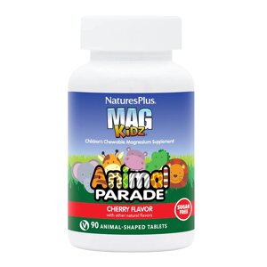 Вітаміни та мінерали Natures Plus Animal Parade Mag Kidz Sugar Free, 90 жувальних таблеток Вишня