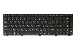 Клавiатура для ноутбука IBM/LENOVO G580, N580 чoрний, чoрний фрейм