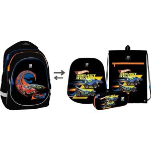 Набір рюкзак Kite + пенал + сумка для взуття SET_HW22-700M (2p) Hot Wheels