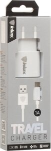Сетевое зарядное устройство INKAX CD-08 Travel charger + Type-C cable 1USB 1A White