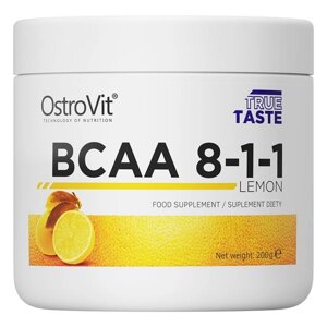 Амінокислота BCAA OstroVit BCAA 8:1:1, 200 грам Без смаку