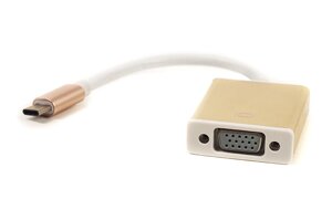 Кабель PowerPlant USB Type-C - VGA, 15cm