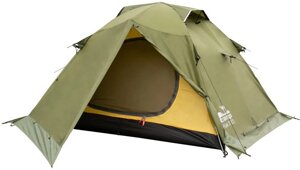 Палатка трехместная Tramp Peak 3 V2 TRT-026-green 360х220х120 см