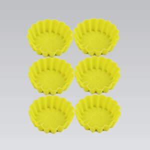 Набір силіконових форм для випічки Maestro MR-1176-yellow 6 предметів 8 см жовтий