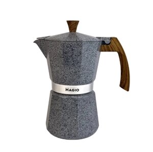 Гейзерна кавоварка Magio MG-1012 450 мл 9 чашок сіра