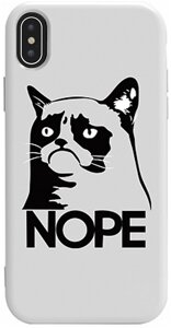 Чехол-накладка TOTO Pure TPU 2mm Print Case Apple iPhone XS Max #4 Cat Nope White