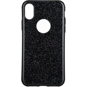 Чехол-накладка TOTO 2 in1 tpu + glitter paper case iPhone X Black