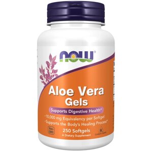 Натуральна добавка NOW Aloe Vera gels, 250 капсул