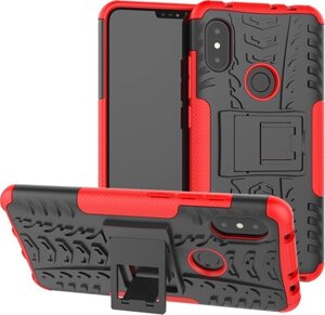 Чехол-накладка TOTO Dazzle Kickstand 2 in 1 Case Xiaomi Redmi Note 6 Pro Red