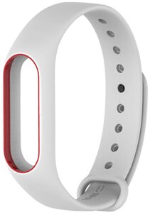 Ремешок UWatch Double Color Replacement Silicone Band For Xiaomi Mi Band 2 White/Red Line