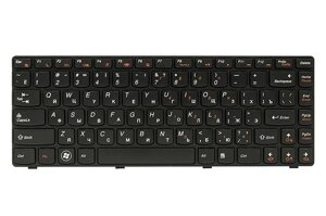 Клавiатура для ноутбука IBM/LENOVO IdeaPad G470 чорний, чорний фрейм